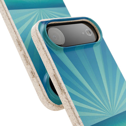 Eco Beach Phone Case — Biodegradable Sunset Rays Design