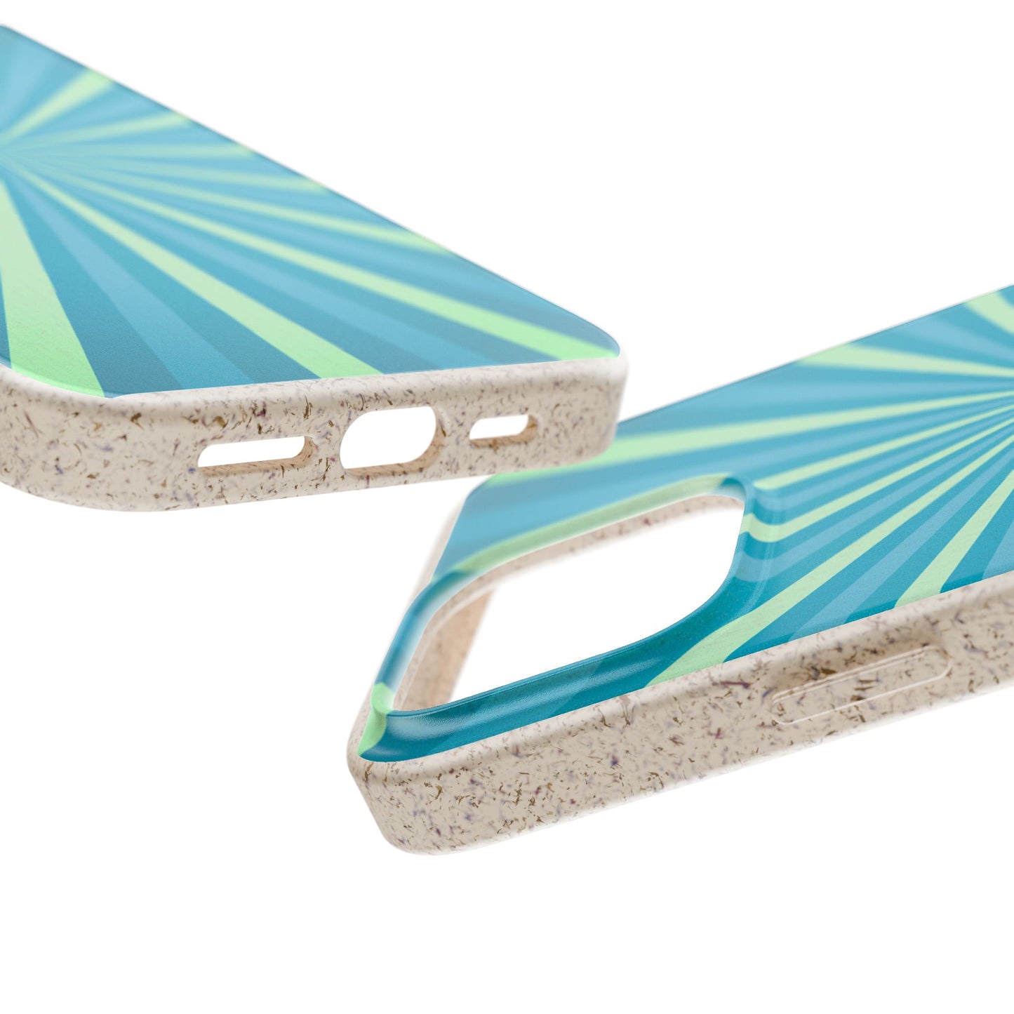 Biodegradable Phone Case – Blue Teal Starburst Design