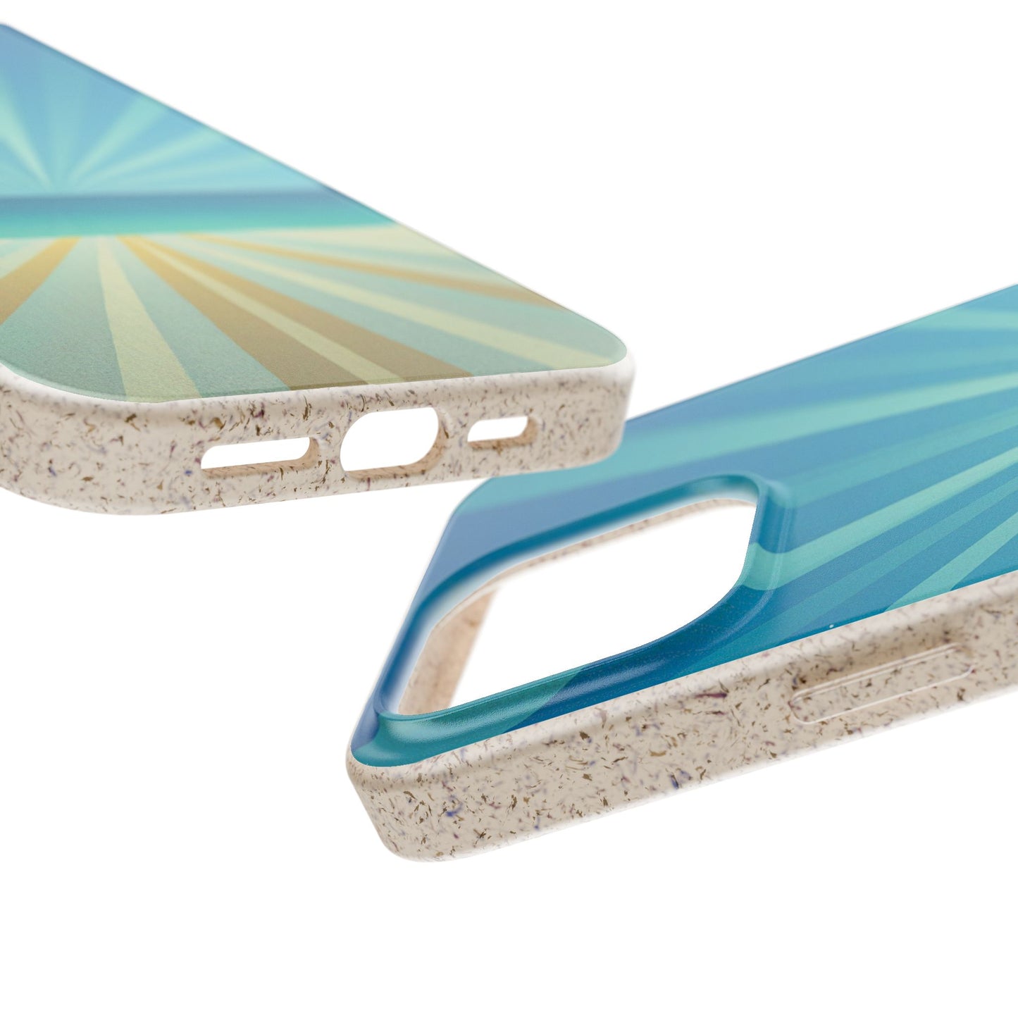 Eco Beach Phone Case — Biodegradable Sunset Rays Design
