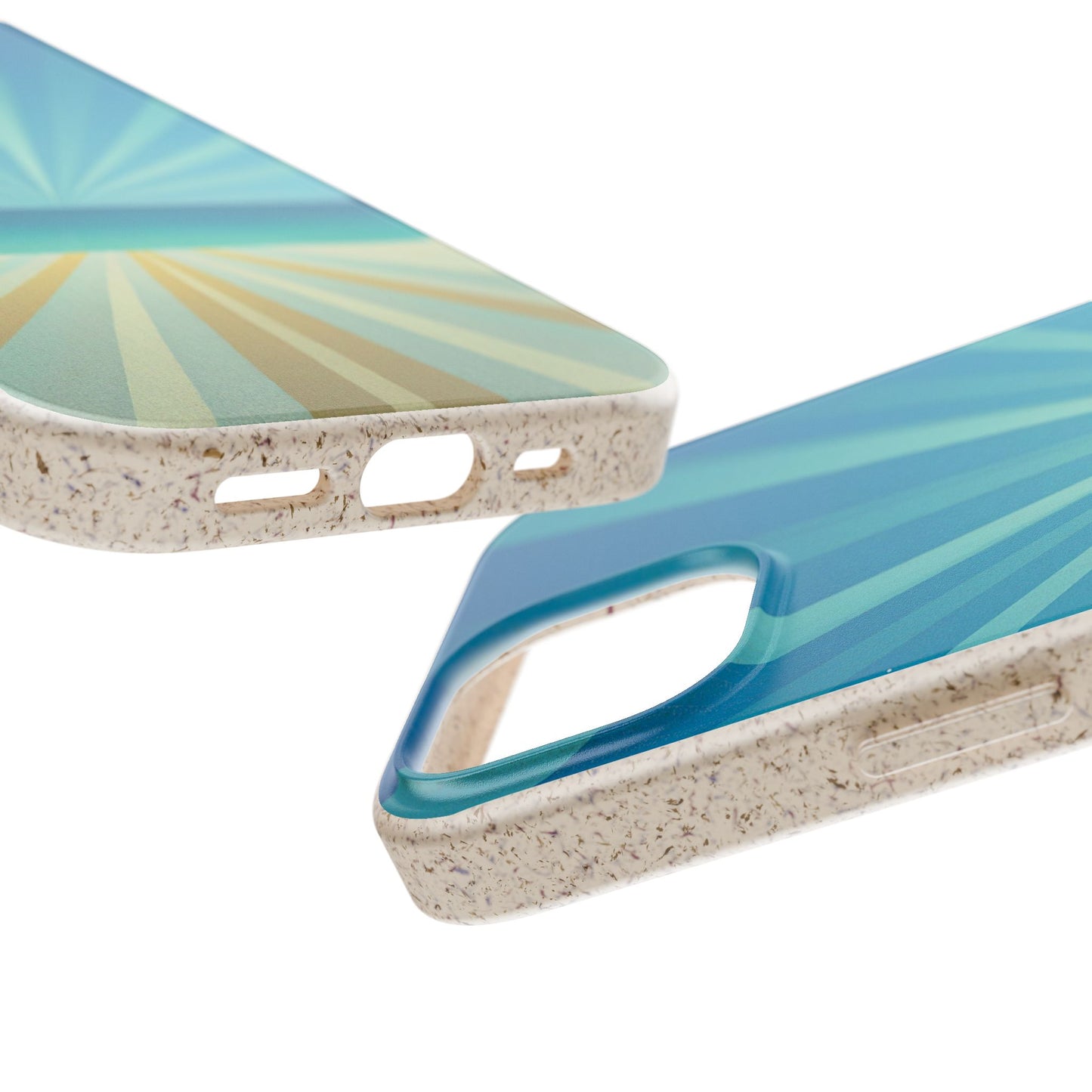 Eco Beach Phone Case — Biodegradable Sunset Rays Design
