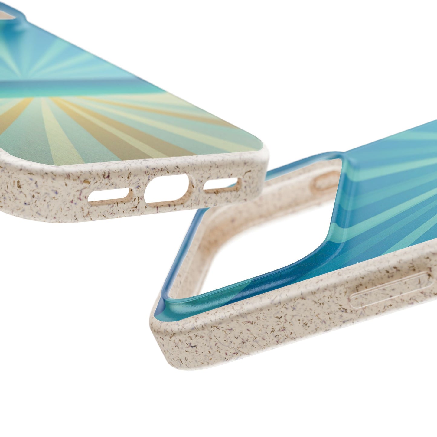 Eco Beach Phone Case — Biodegradable Sunset Rays Design