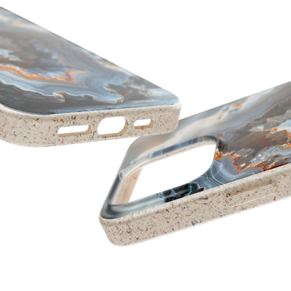 Agate Geo Biodegradable Phone Case — Eco-Friendly Crystal Pattern iPhone Cover