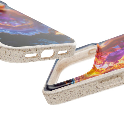 Geode Crystal Biodegradable Phone Case — Eco-Friendly Gemstone Art for iPhone