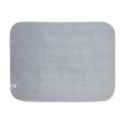 Gray bath mat on a white background