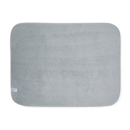 Gray bath mat on a white background