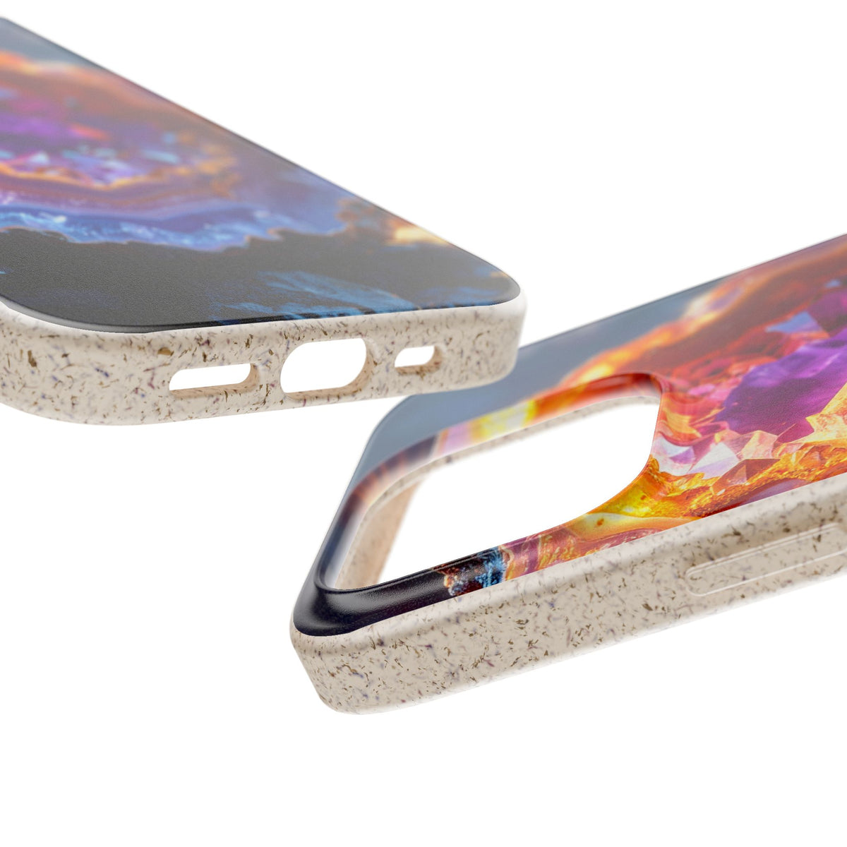 Geode Crystal Biodegradable Phone Case — Eco-Friendly Gemstone Art for iPhone