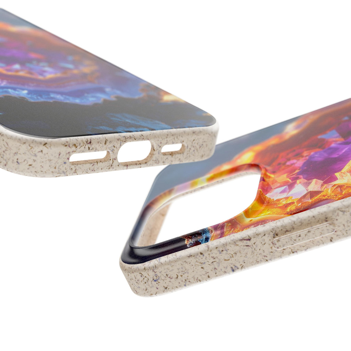 Geode Crystal Biodegradable Phone Case — Eco-Friendly Gemstone Art for iPhone