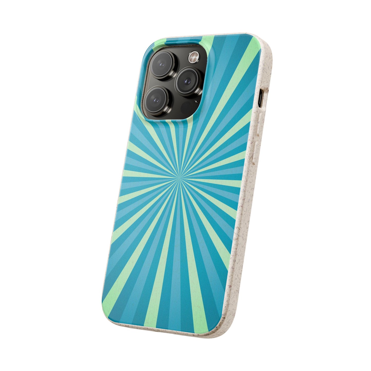 Biodegradable Phone Case – Blue Teal Starburst Design