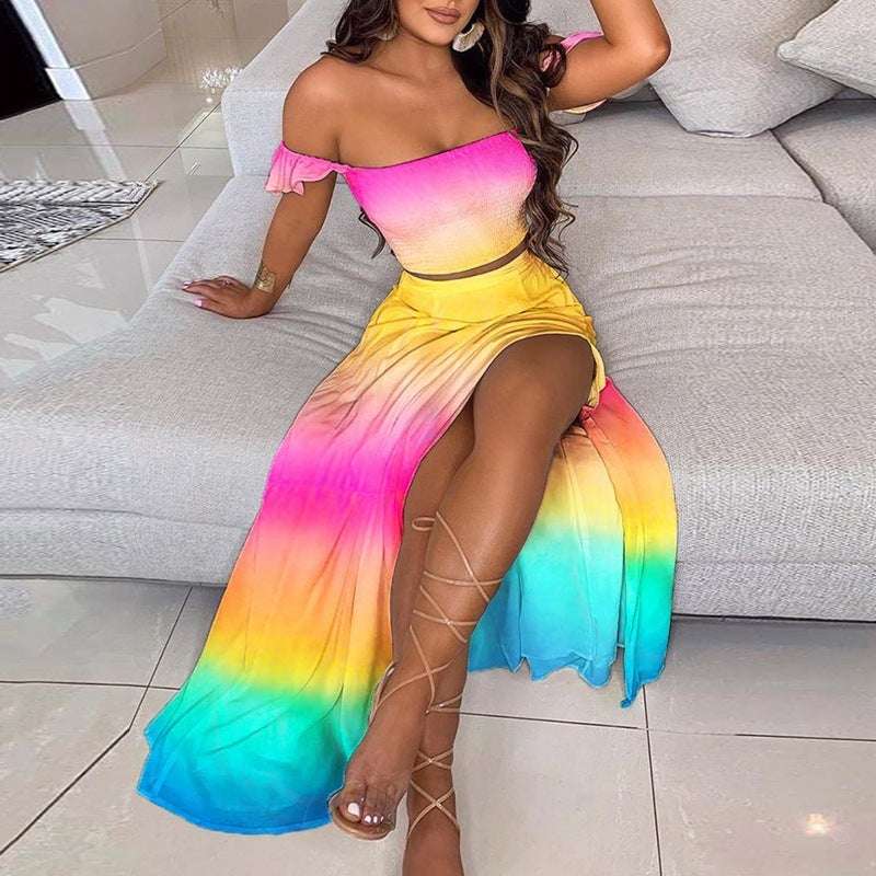Summer Slim Bohemian Style Two Piece Dress