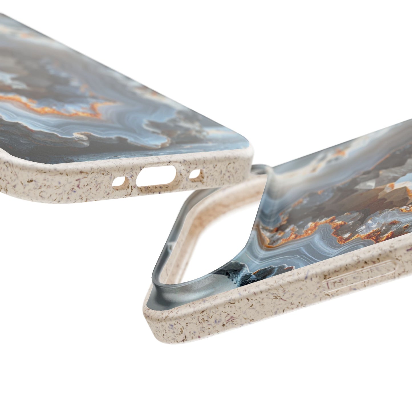 Agate Geo Biodegradable Phone Case — Eco-Friendly Crystal Pattern iPhone Cover