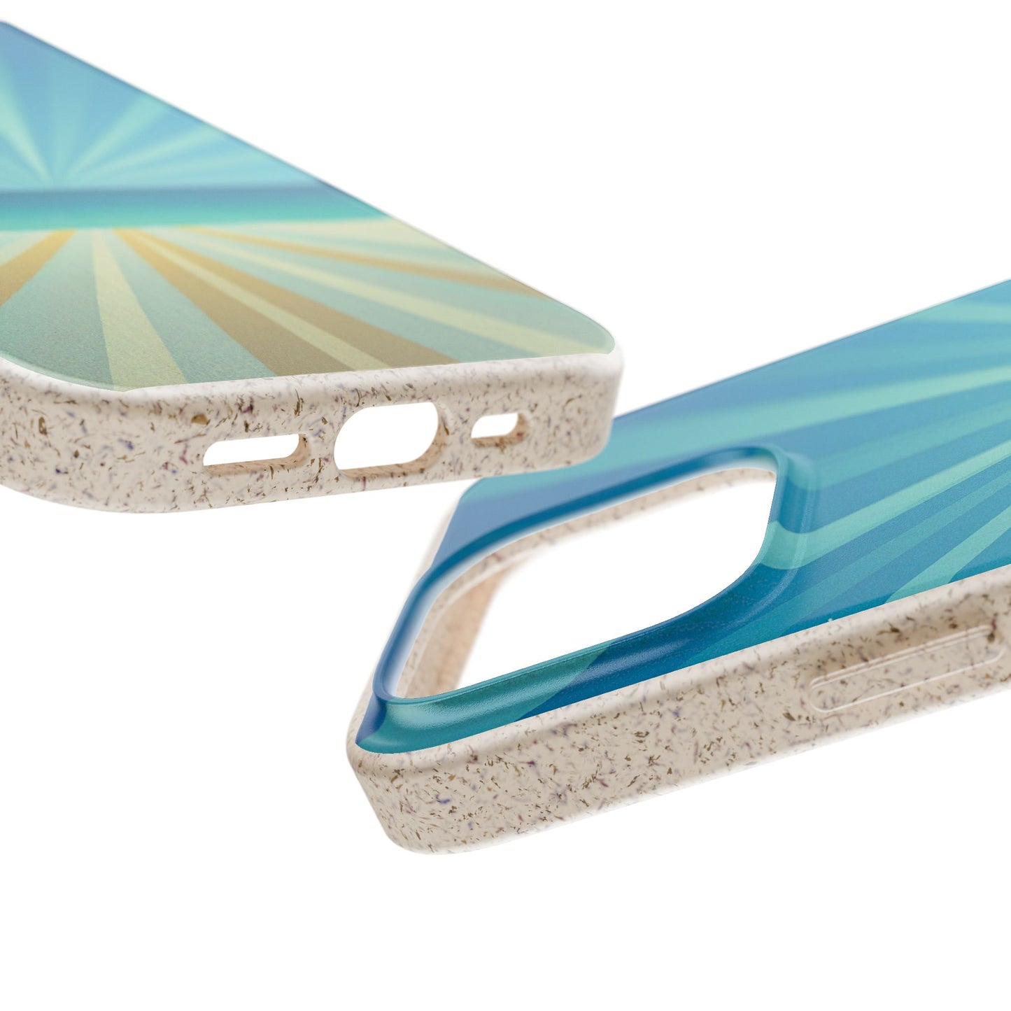 Eco Beach Phone Case — Biodegradable Sunset Rays Design