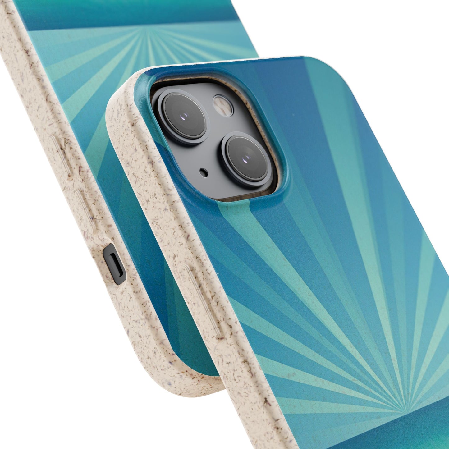 Eco Beach Phone Case — Biodegradable Sunset Rays Design