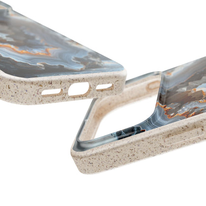 Agate Geo Biodegradable Phone Case — Eco-Friendly Crystal Pattern iPhone Cover