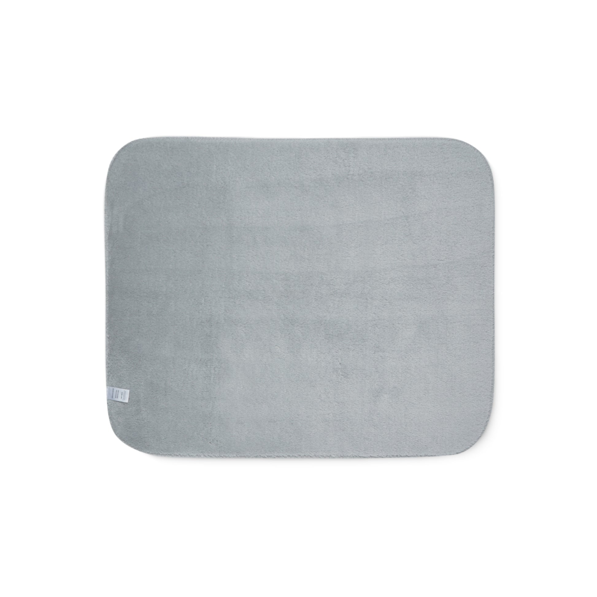 Gray rectangular cushion on a white background