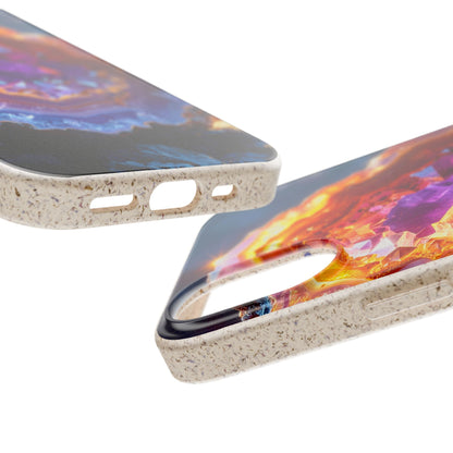 Geode Crystal Biodegradable Phone Case — Eco-Friendly Gemstone Art for iPhone