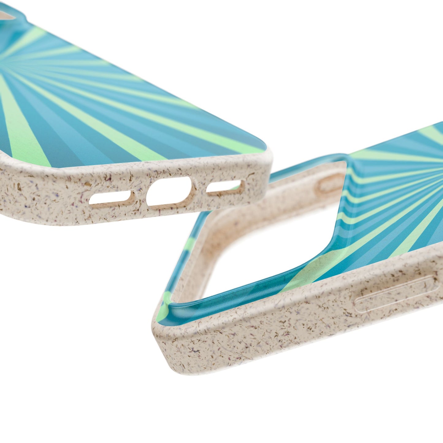 Biodegradable Phone Case – Blue Teal Starburst Design