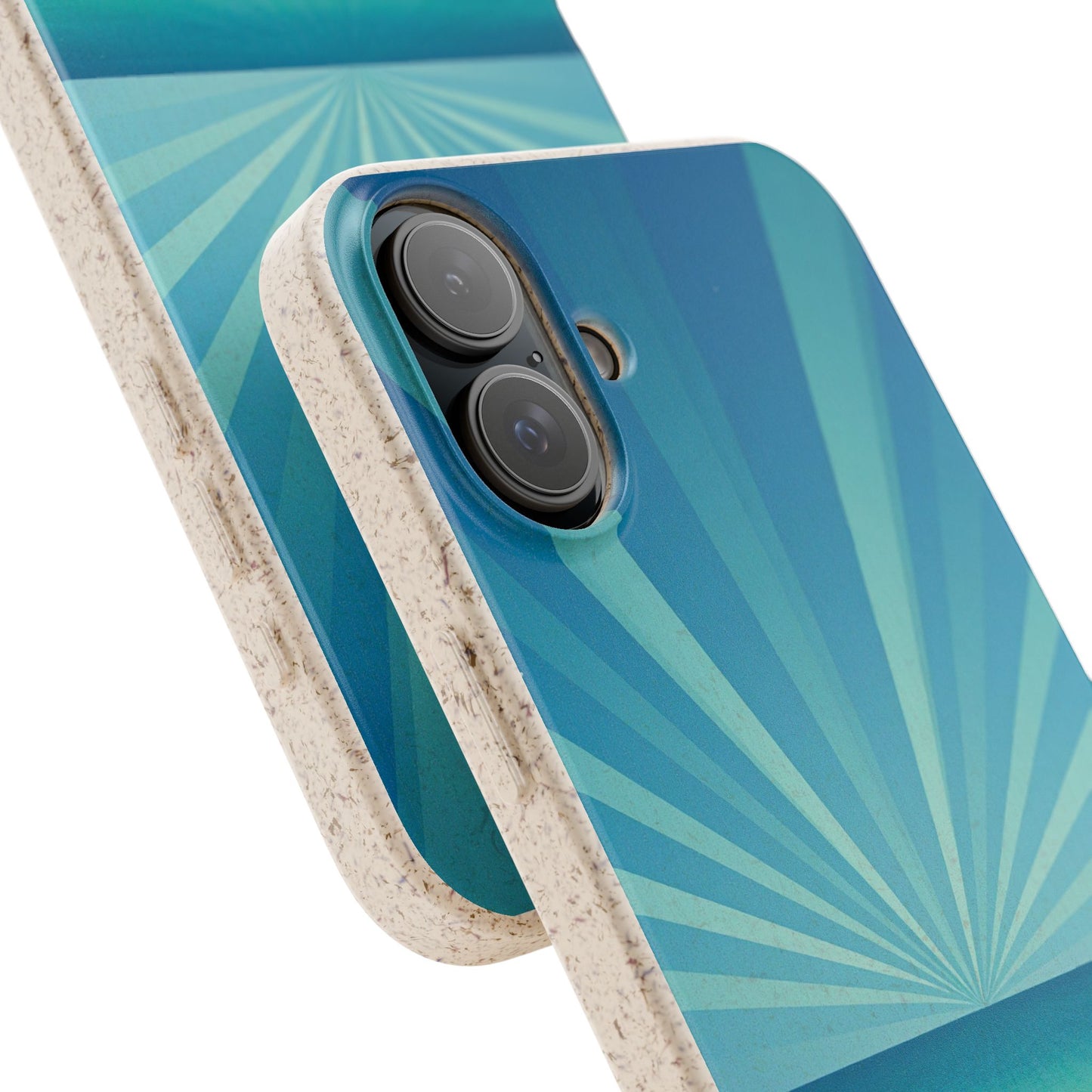 Eco Beach Phone Case — Biodegradable Sunset Rays Design