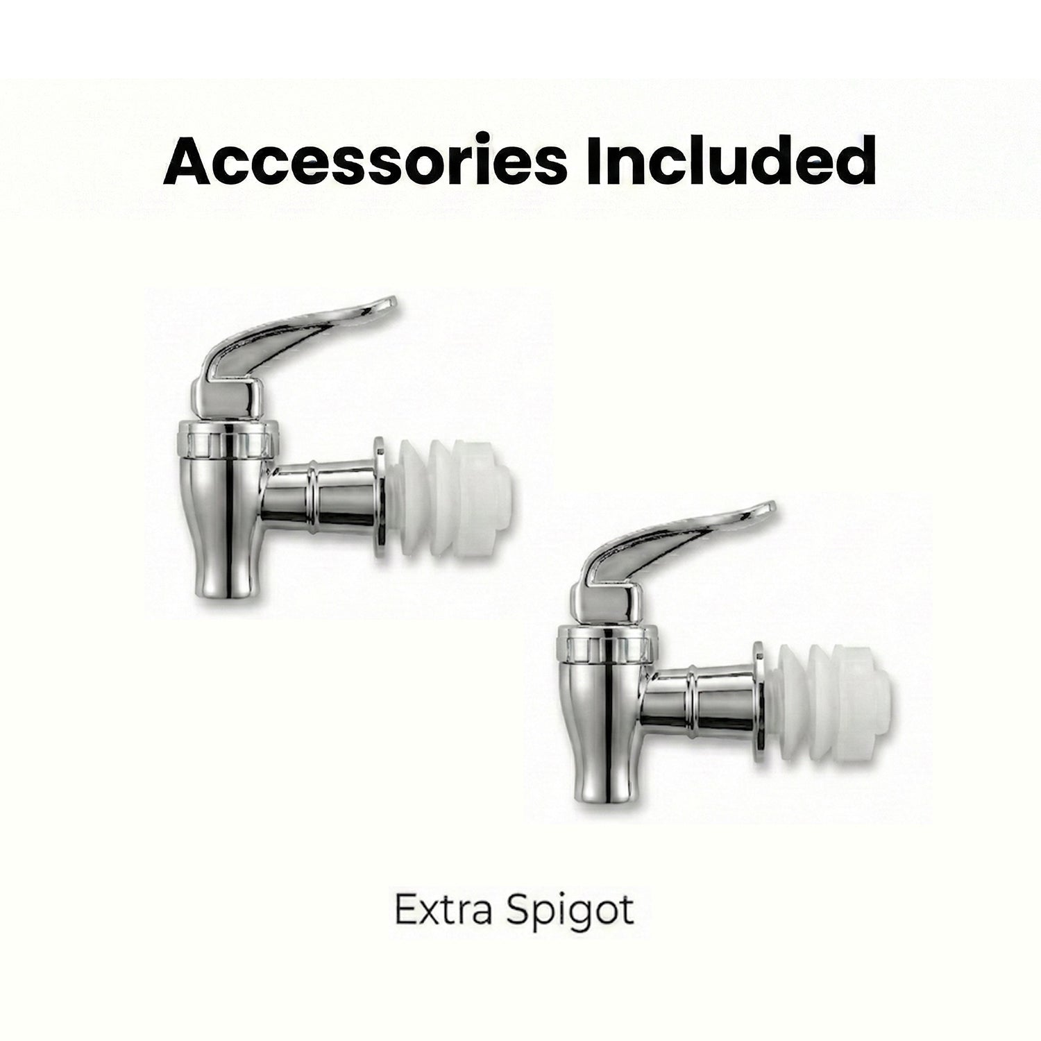 Drink dispenser accessories included in set.  Extra spigots.