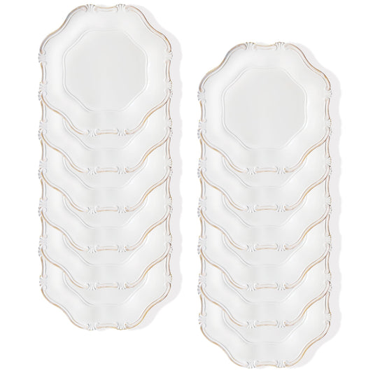 Silver Baroque Chargers, Set of 12, 13"