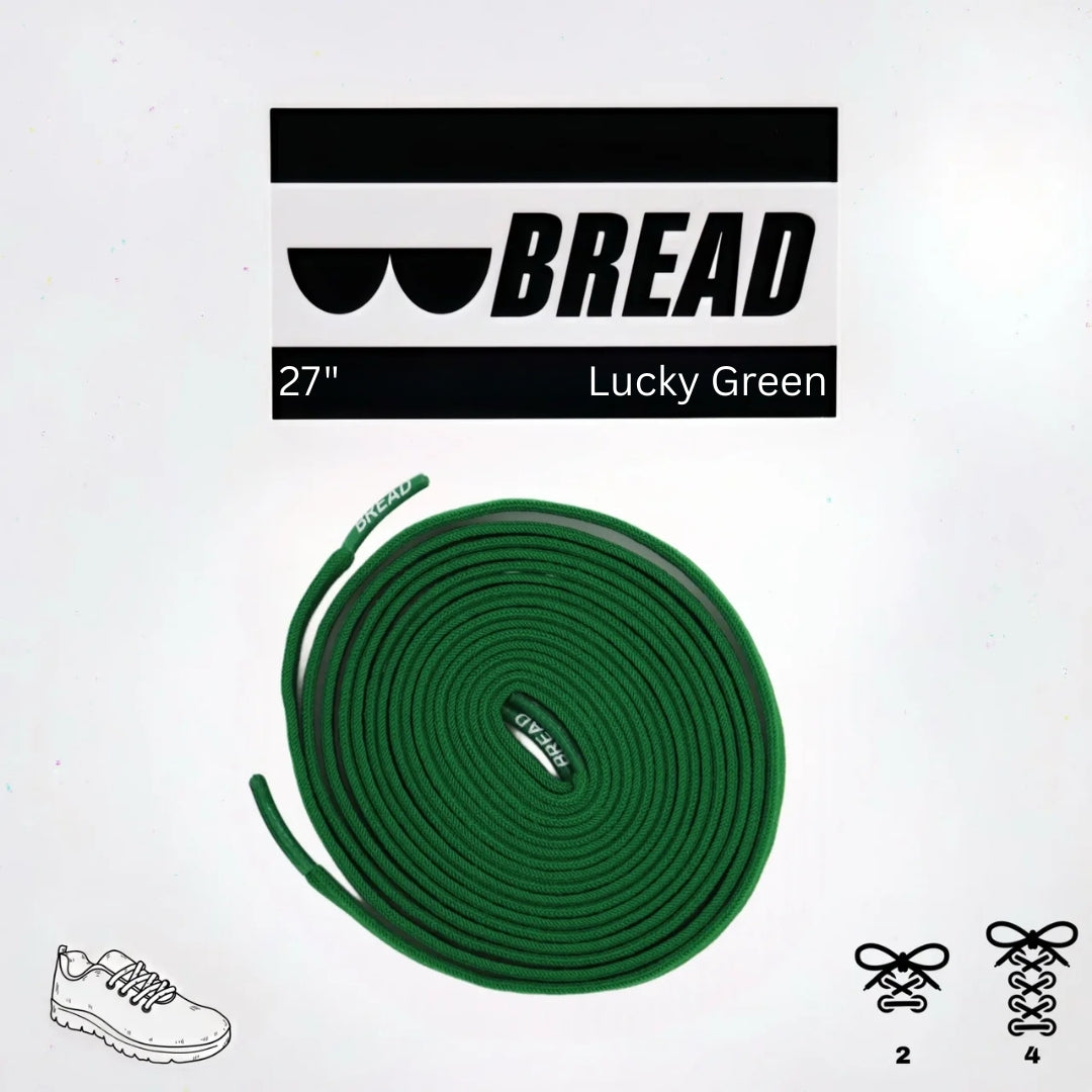 Lucky Green Shoe Laces from Bread