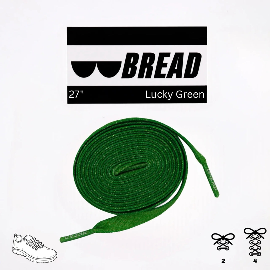 Lucky Green Shoe Laces from Bread