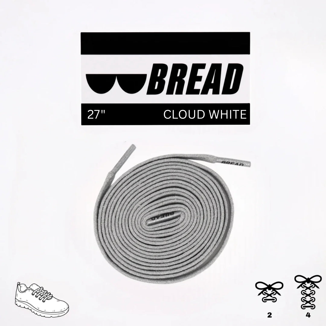 Cloud White Shoe Laces from Bread