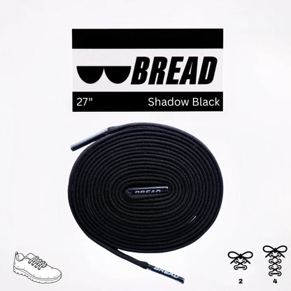 Shadow Black Shoe Laces from Bread