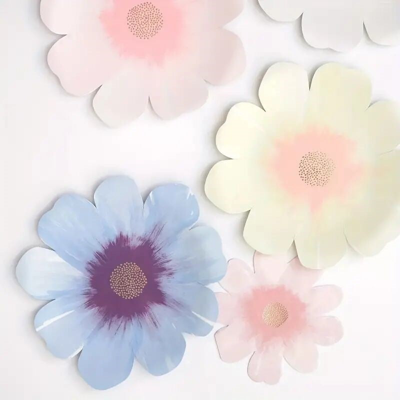 Flower Shaped Disposable Paper Party Plates