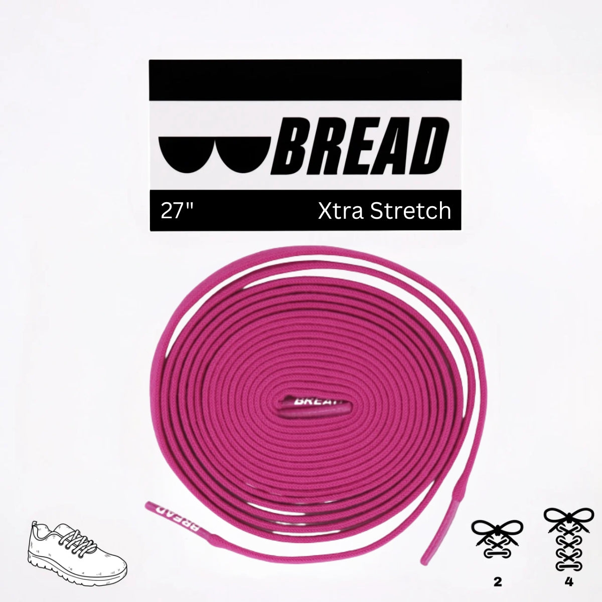 Pretty Pink Shoe Laces from Bread