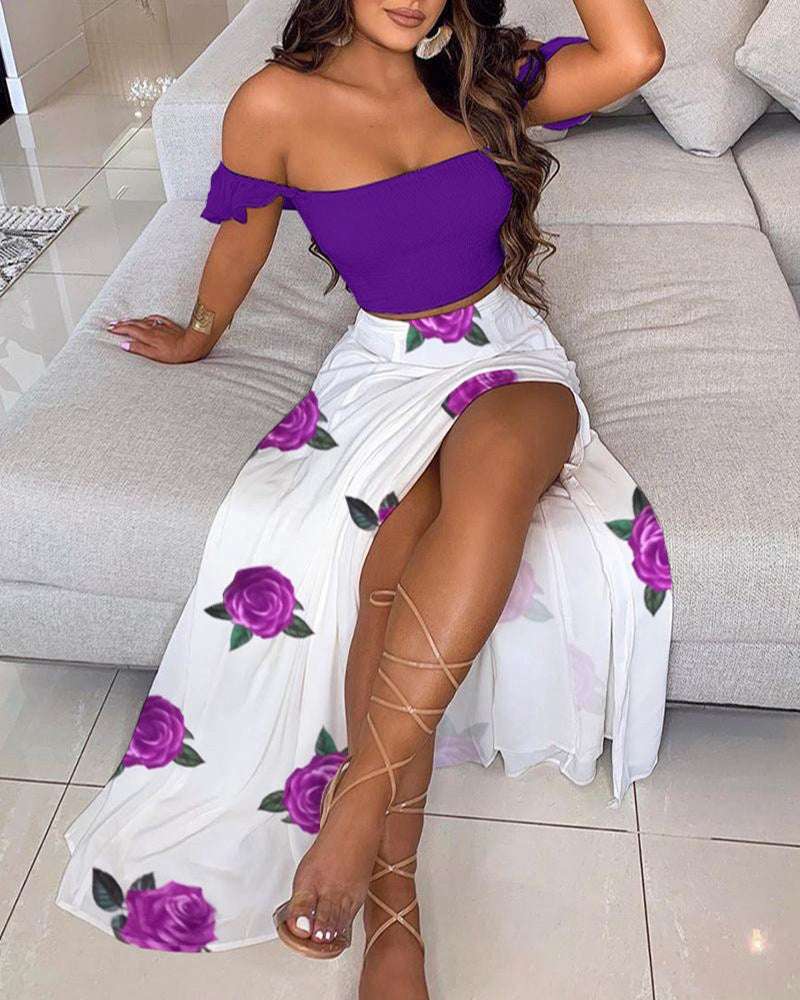 Summer Slim Bohemian Style Two Piece Dress