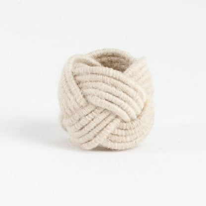 a jute napkin ring