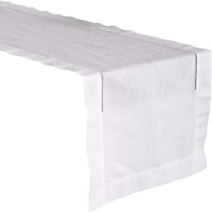 Fennco Styles Hemstitch Border Linen-Cotton Table Linens