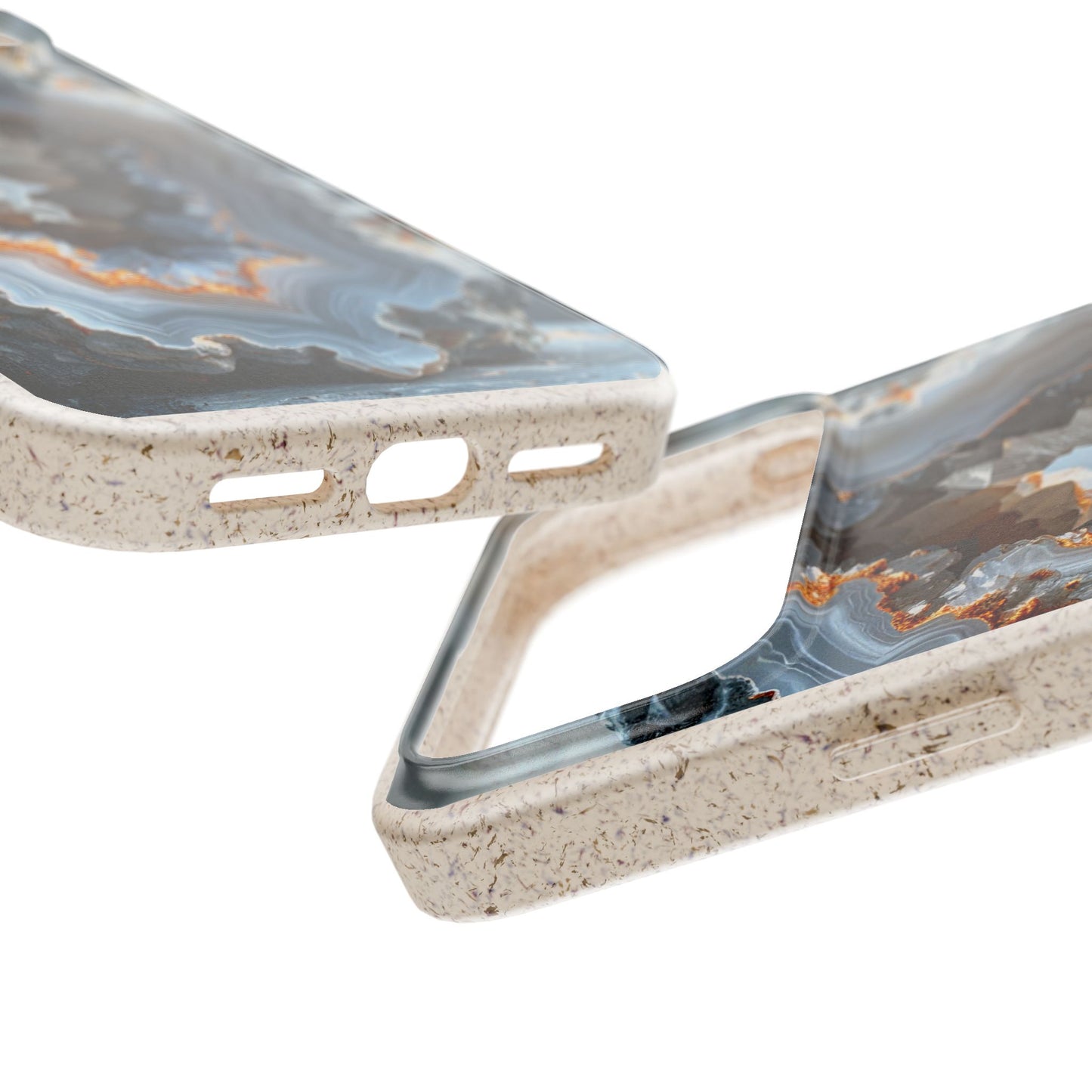 Agate Geo Biodegradable Phone Case — Eco-Friendly Crystal Pattern iPhone Cover