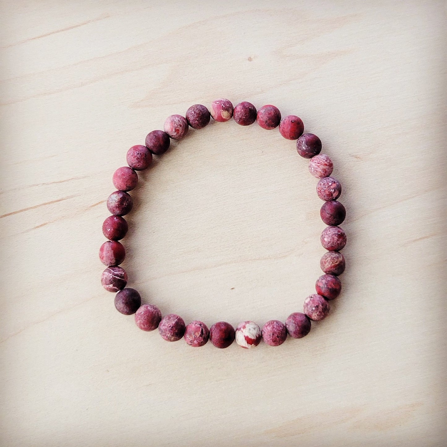 Pink Agate Beaded Stretch Bracelet – A Symbol of Love, Compassion & Gentle Strength