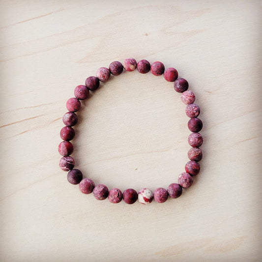 Pink Agate Beaded Stretch Bracelet – A Symbol of Love, Compassion & Gentle Strength