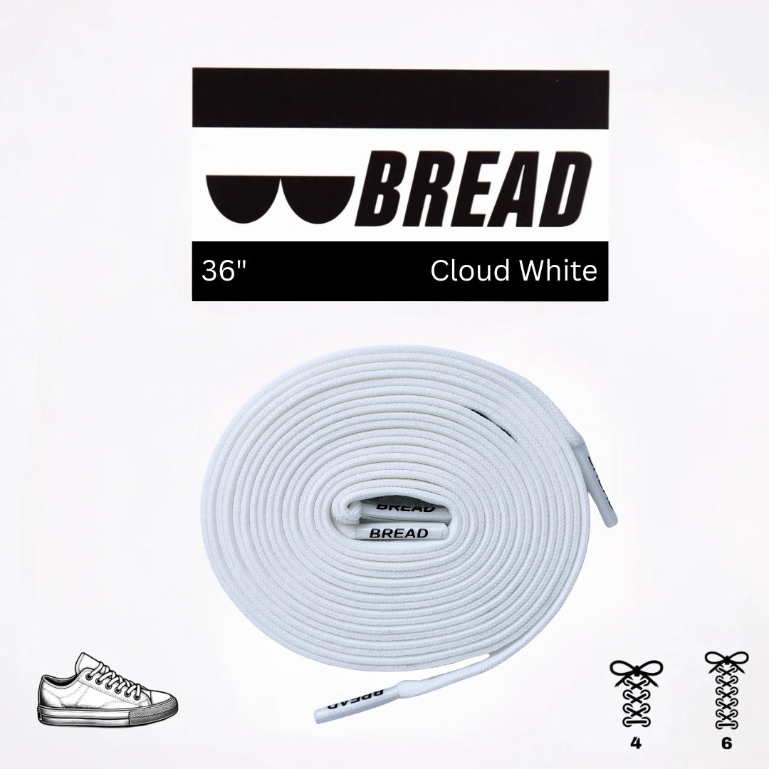 Cloud White Shoe Laces from Bread