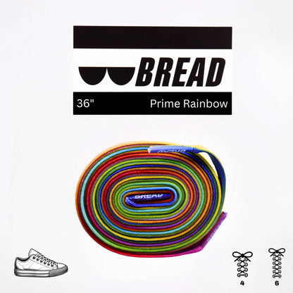 Prime Rainbow Shoe Laces from Bread