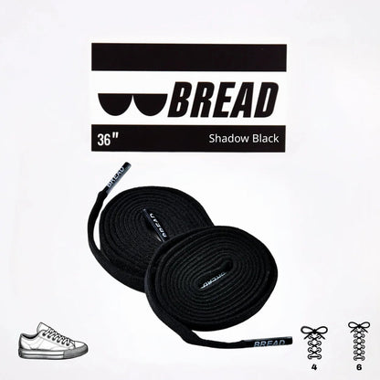 Shadow Black Shoe Laces from Bread