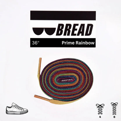 Prime Rainbow Shoe Laces from Bread
