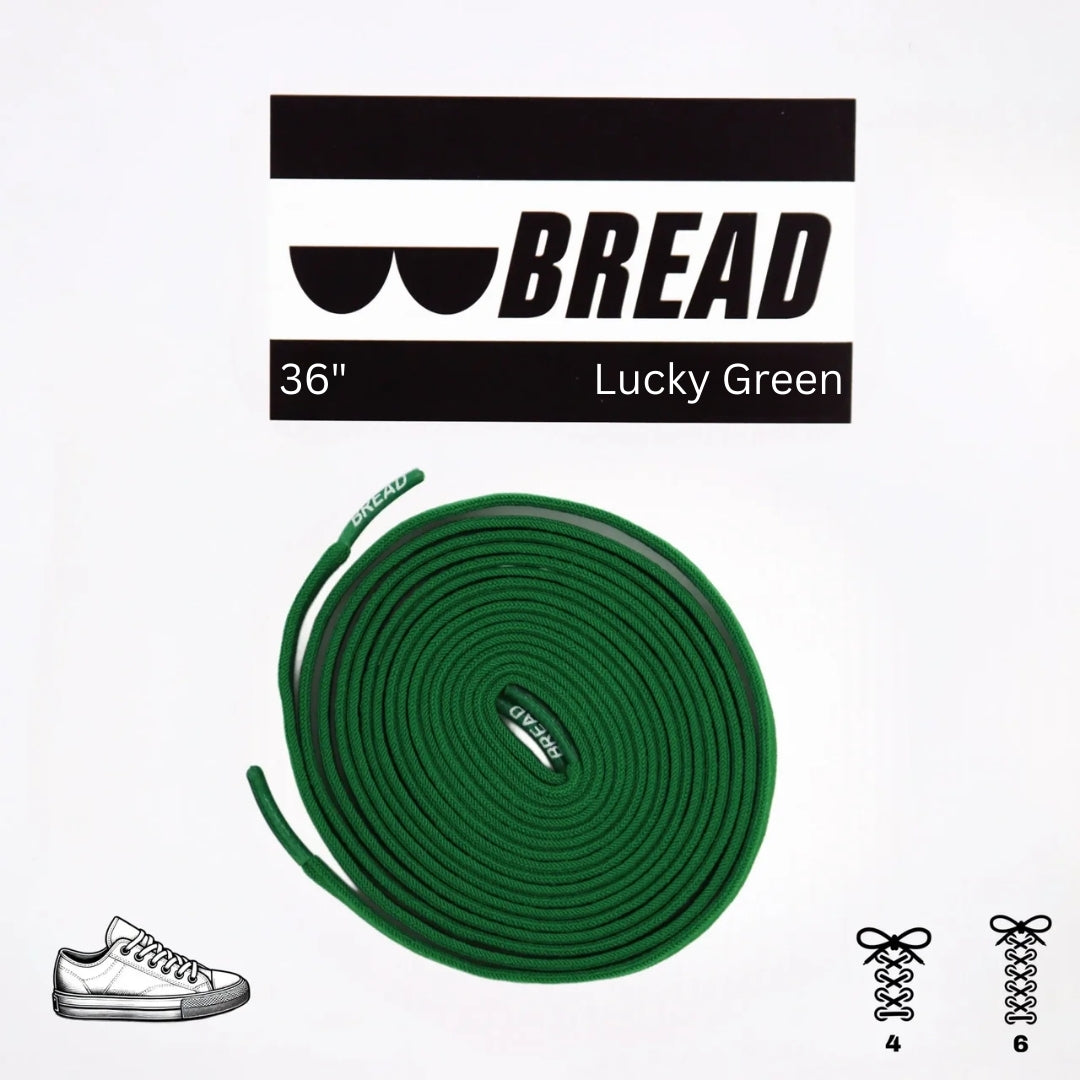 Lucky Green Shoe Laces from Bread