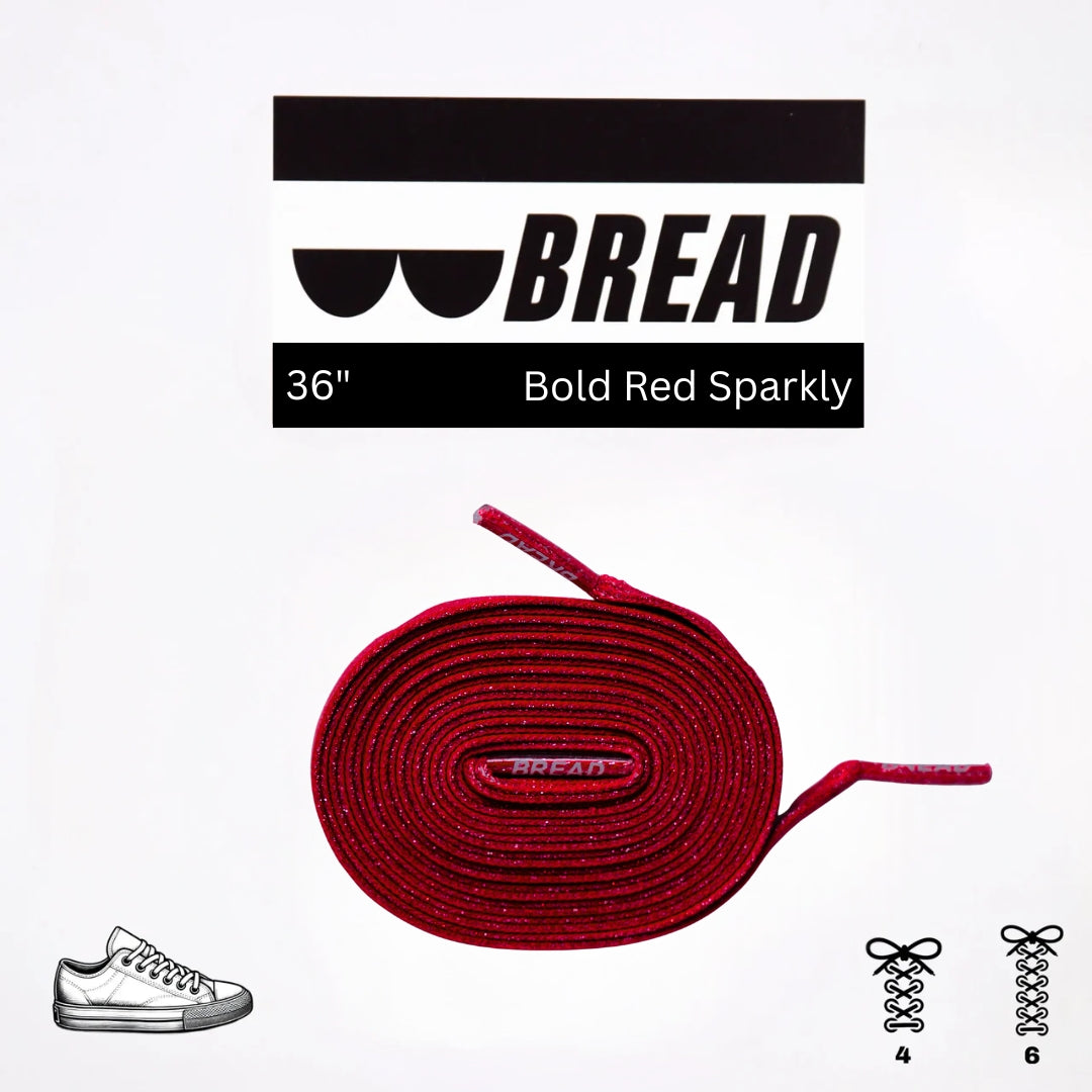 Bold Red Shoe Laces from Bread