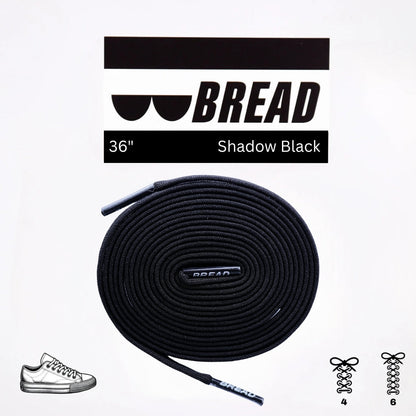 Shadow Black Shoe Laces from Bread