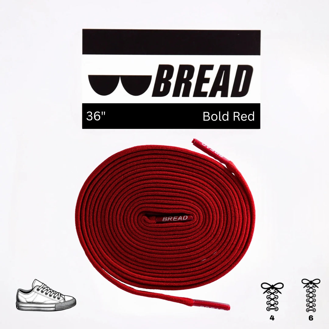 Bold Red Shoe Laces from Bread
