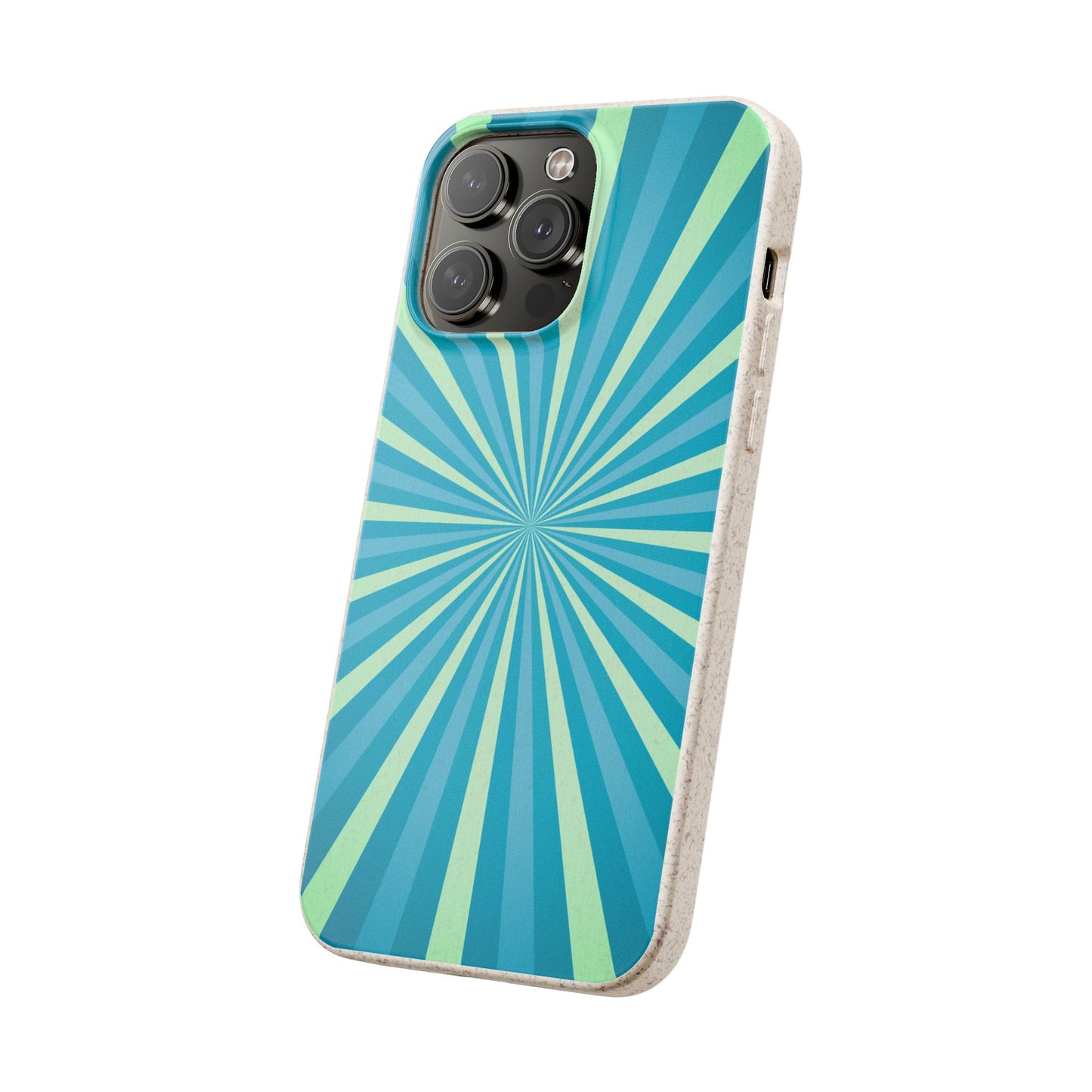 Biodegradable Phone Case – Blue Teal Starburst Design