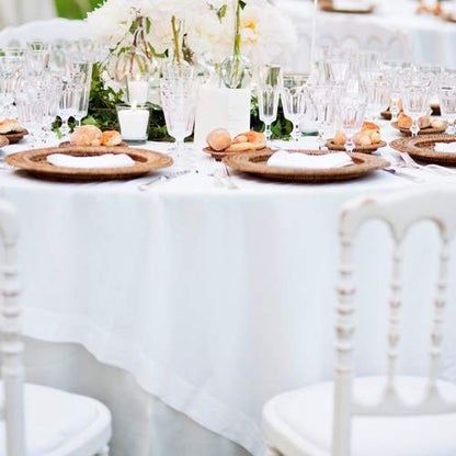 Fennco Styles Hemstitch Border Linen-Cotton Table Linens
