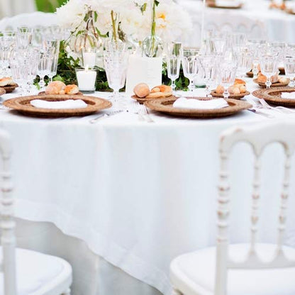 Fennco Styles Hemstitch Border Linen-Cotton Table Linens