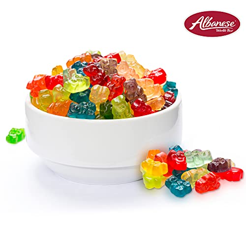 Albanese World's Best 12 Flavor Gummi Bears, 5lbs of Candy, Soft & Chewy Candy Snack, Fruity Flavor Assortment