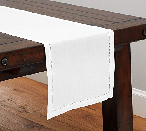 Fennco Styles Hemstitch Border Linen-Cotton Table Linens