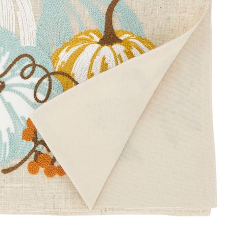 Decorative rug with pumpkin design on a white background