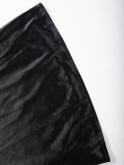 Black fabric with a subtle pattern on a white background
